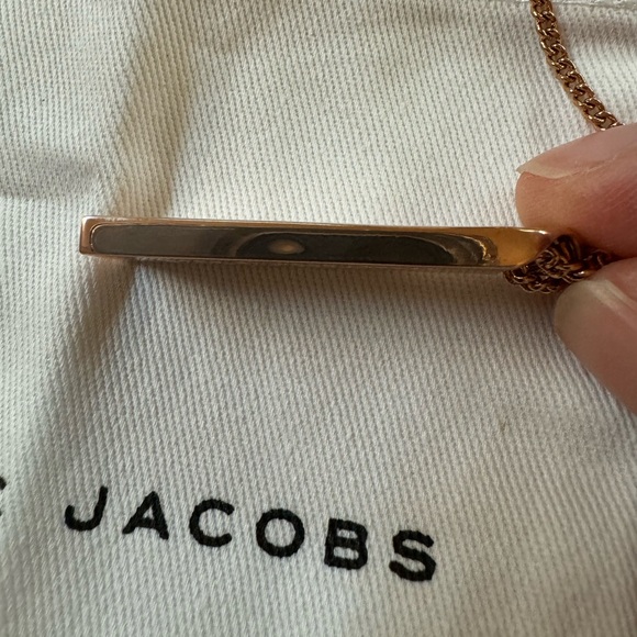 Marc by Marc Jacobs NWT Rose Gold Pendant Bar Tag Chain Long Necklace - Picture 10 of 13